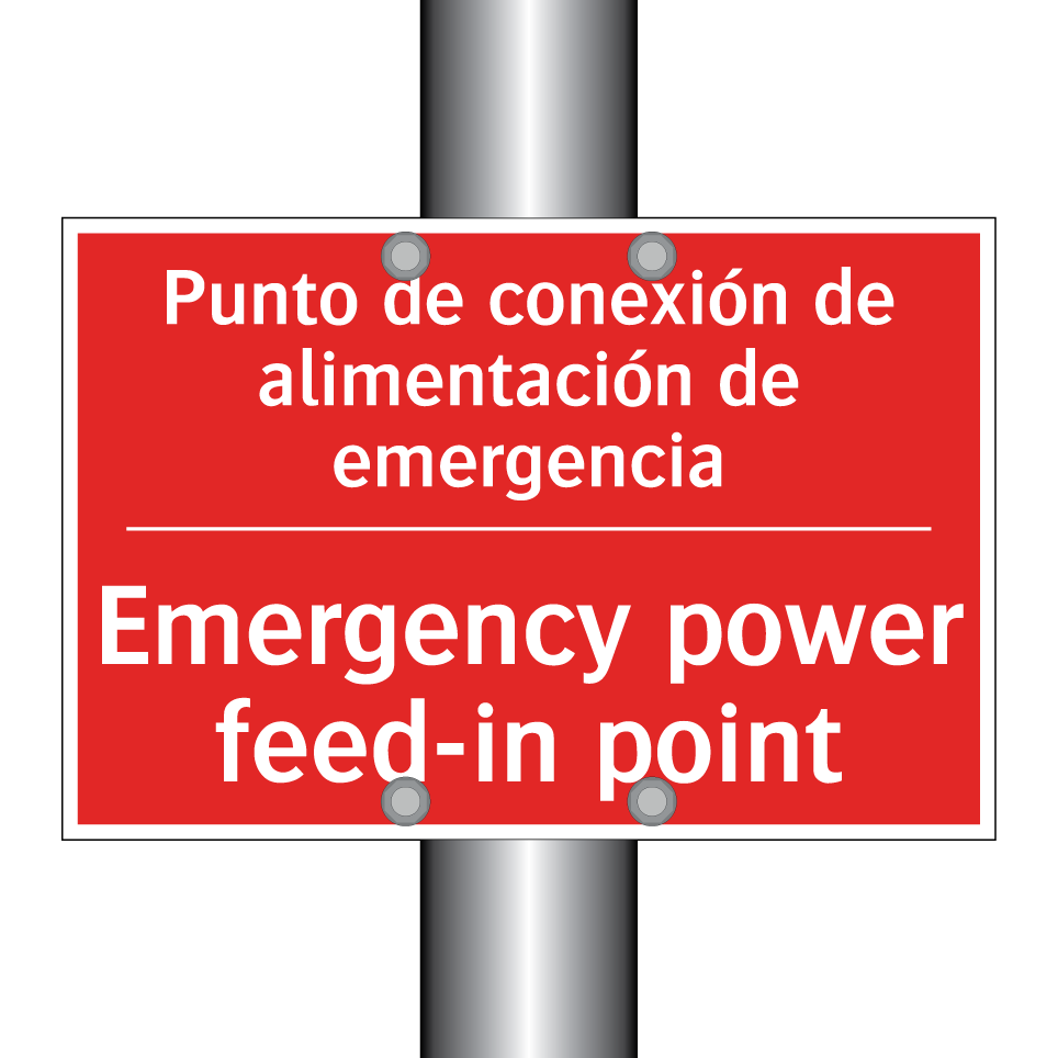 Punto de conexión de /.../ - Emergency power feed-in point