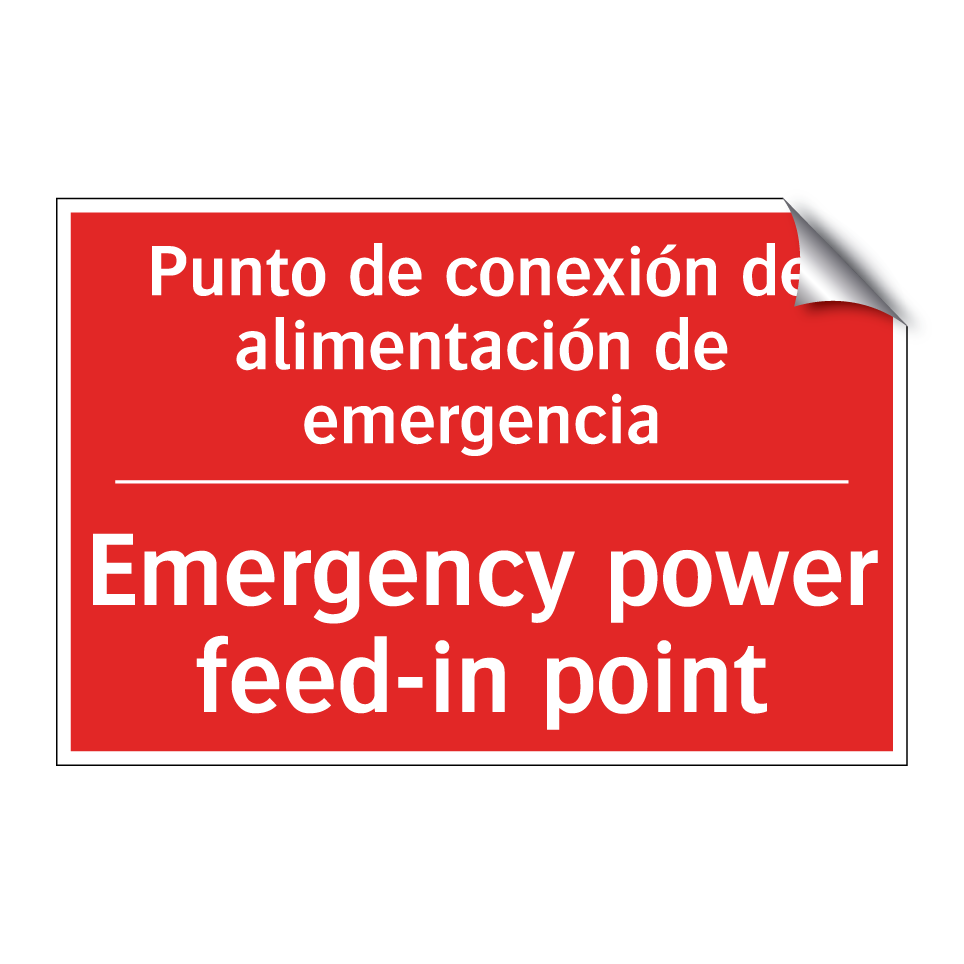 Punto de conexión de /.../ - Emergency power feed-in point