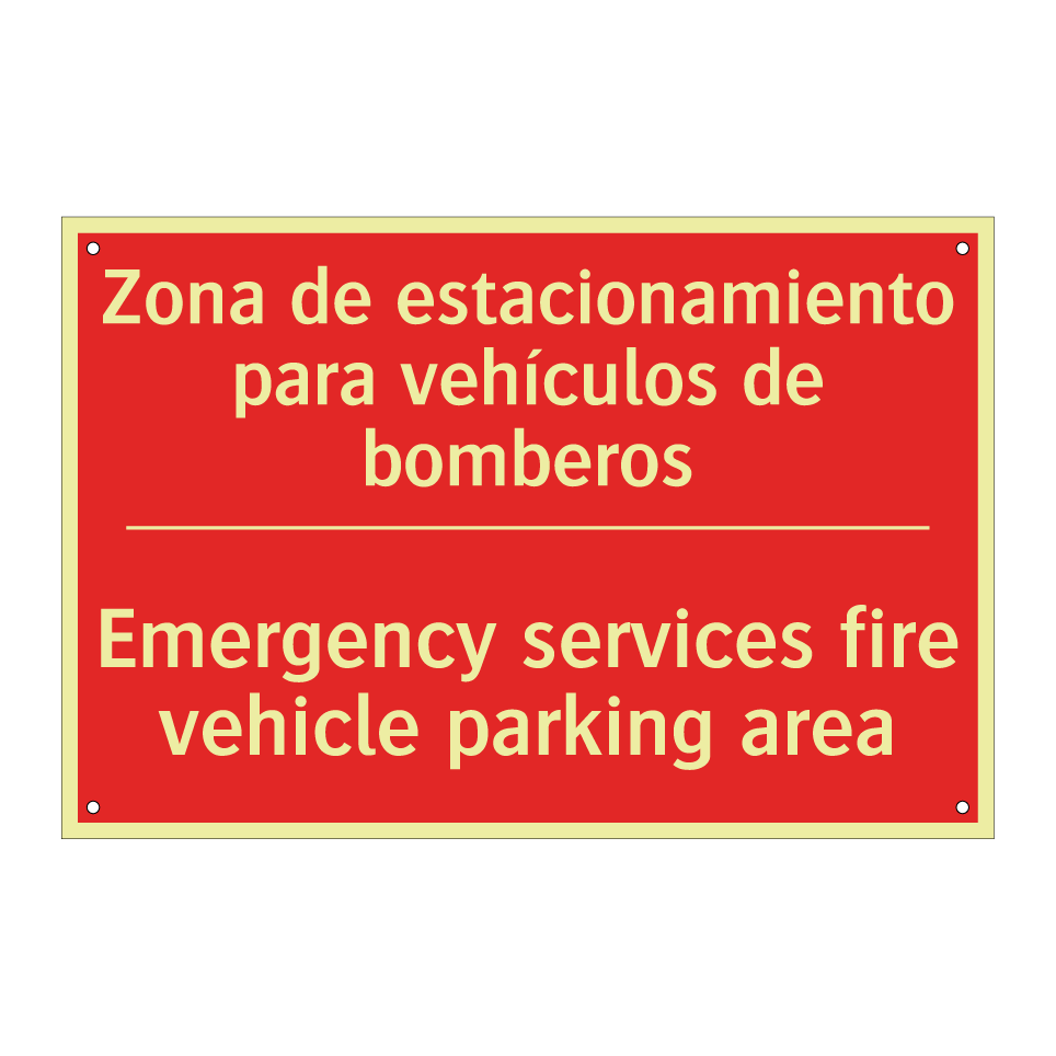 Zona de estacionamiento para /.../ - Emergency services fire /.../