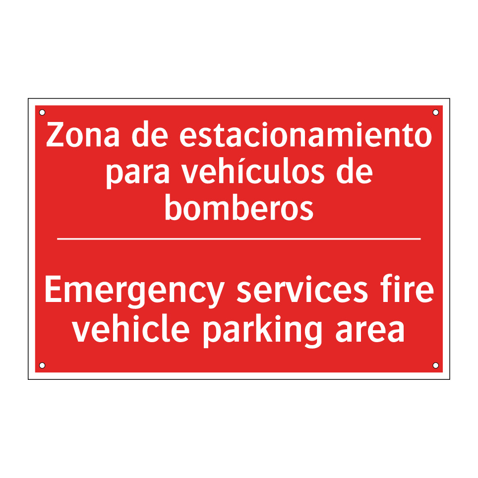 Zona de estacionamiento para /.../ - Emergency services fire /.../