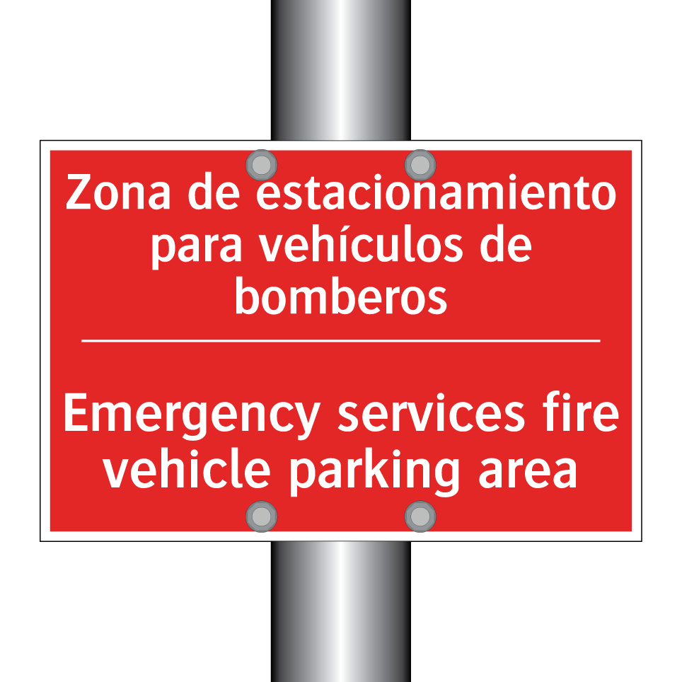 Zona de estacionamiento para /.../ - Emergency services fire /.../