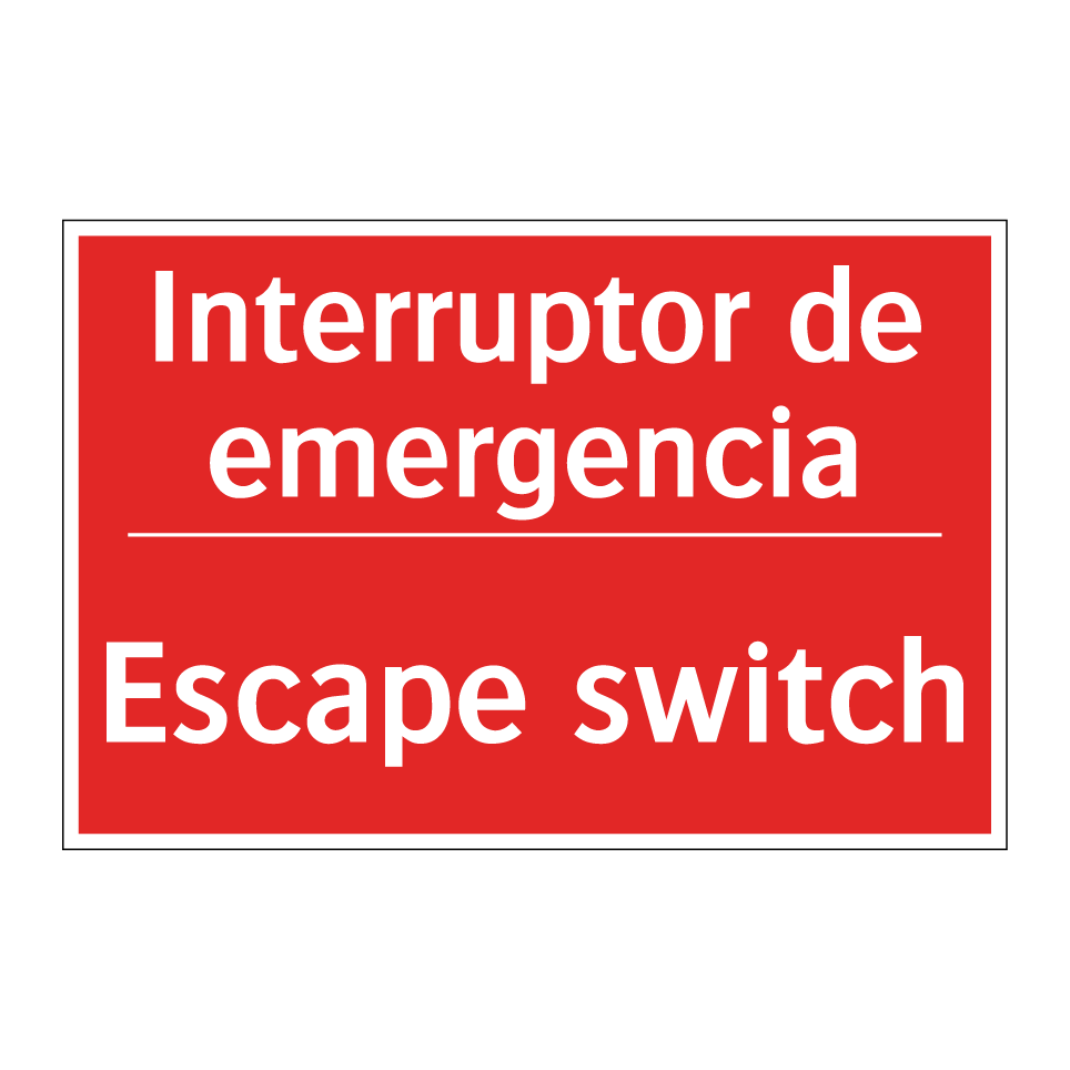 Interruptor de emergencia - Escape switch