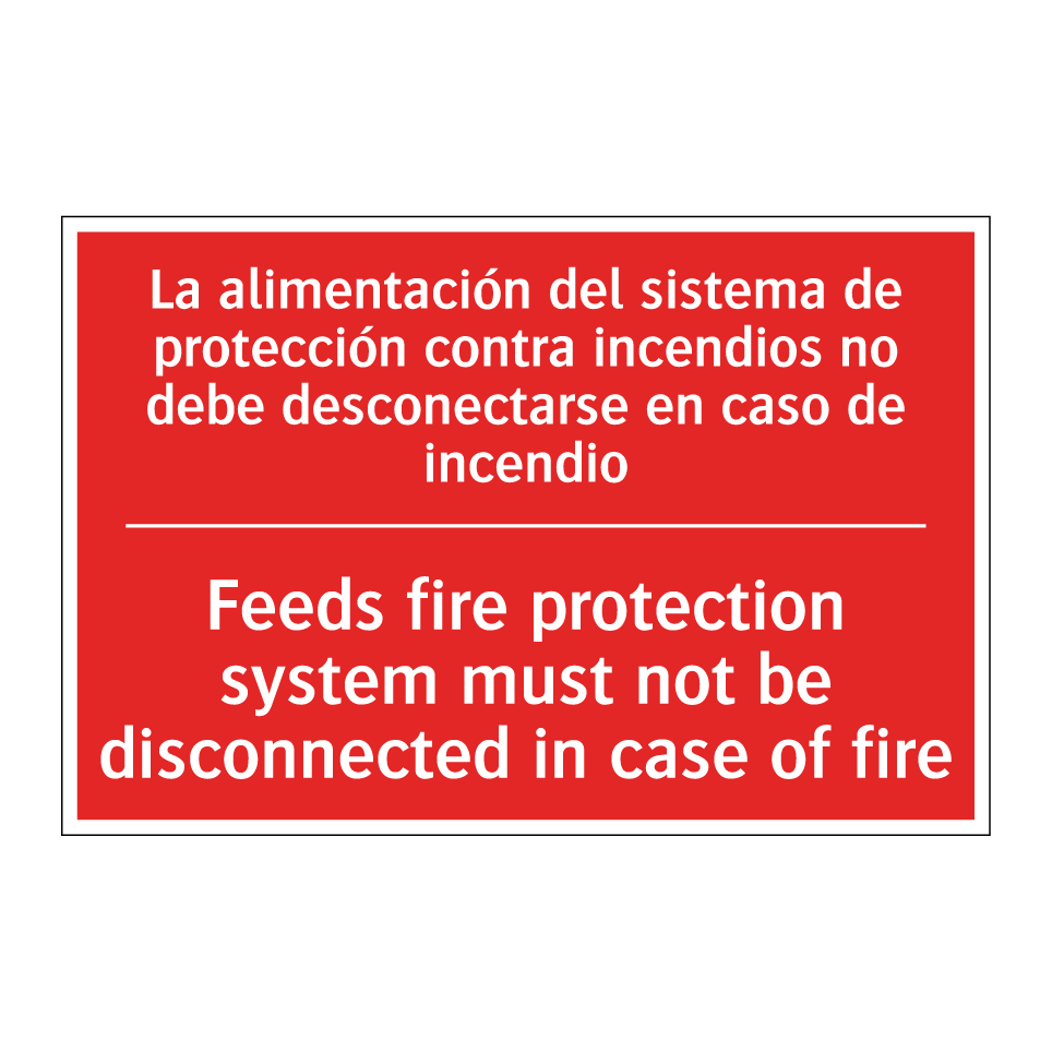 La alimentación del sistema /.../ - Feeds fire protection system /.../