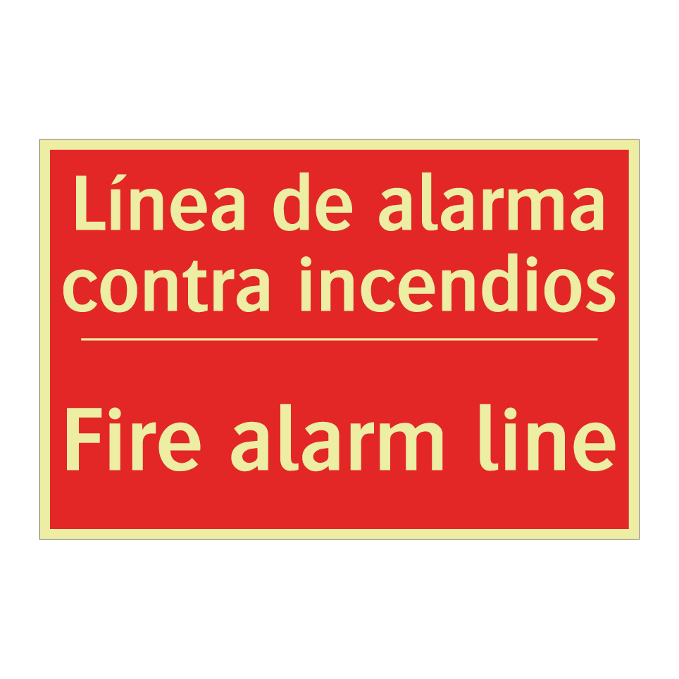 Línea de alarma contra /.../ - Fire alarm line