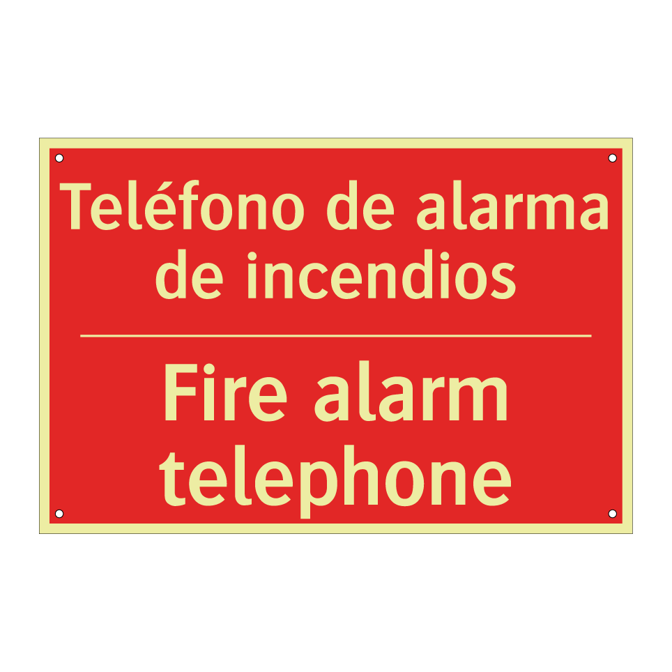 Teléfono de alarma de /.../ - Fire alarm telephone