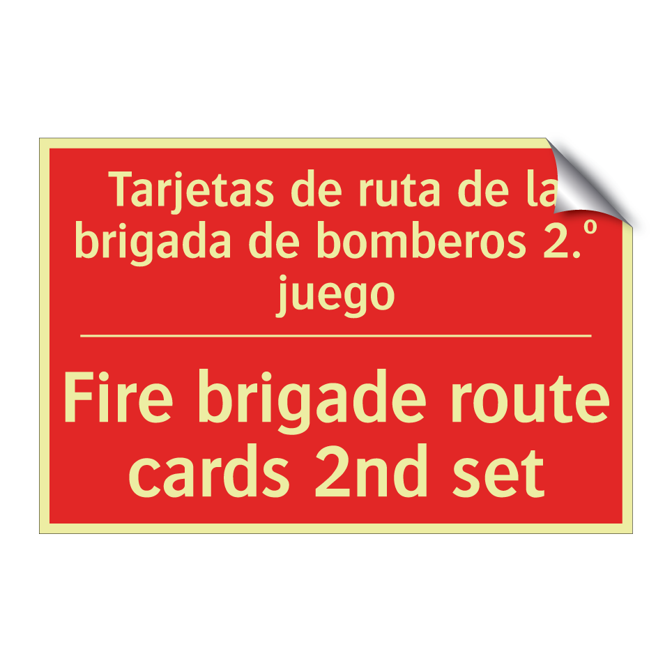 Tarjetas de ruta de la /.../ - Fire brigade route cards 2nd /.../