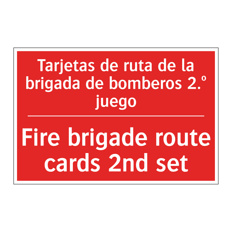 Tarjetas de ruta de la /.../ - Fire brigade route cards 2nd /.../