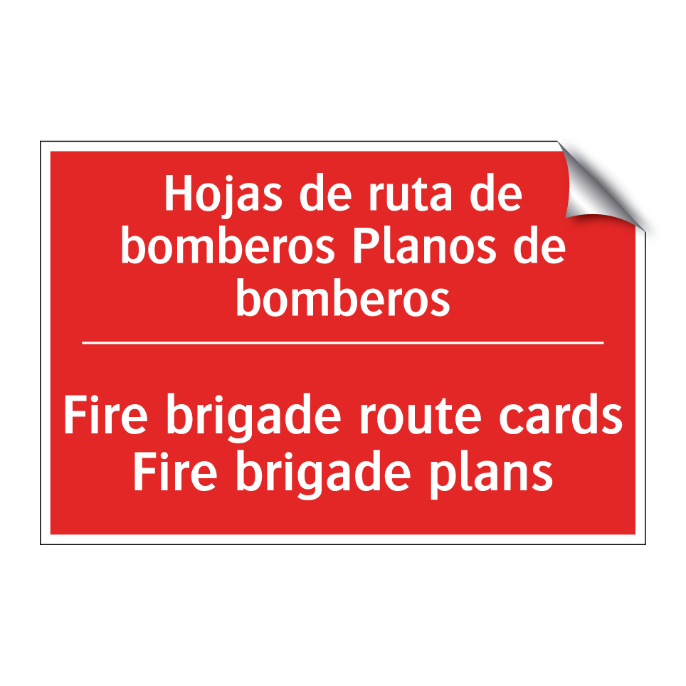 Hojas de ruta de bomberos /.../ - Fire brigade route cards Fire /.../