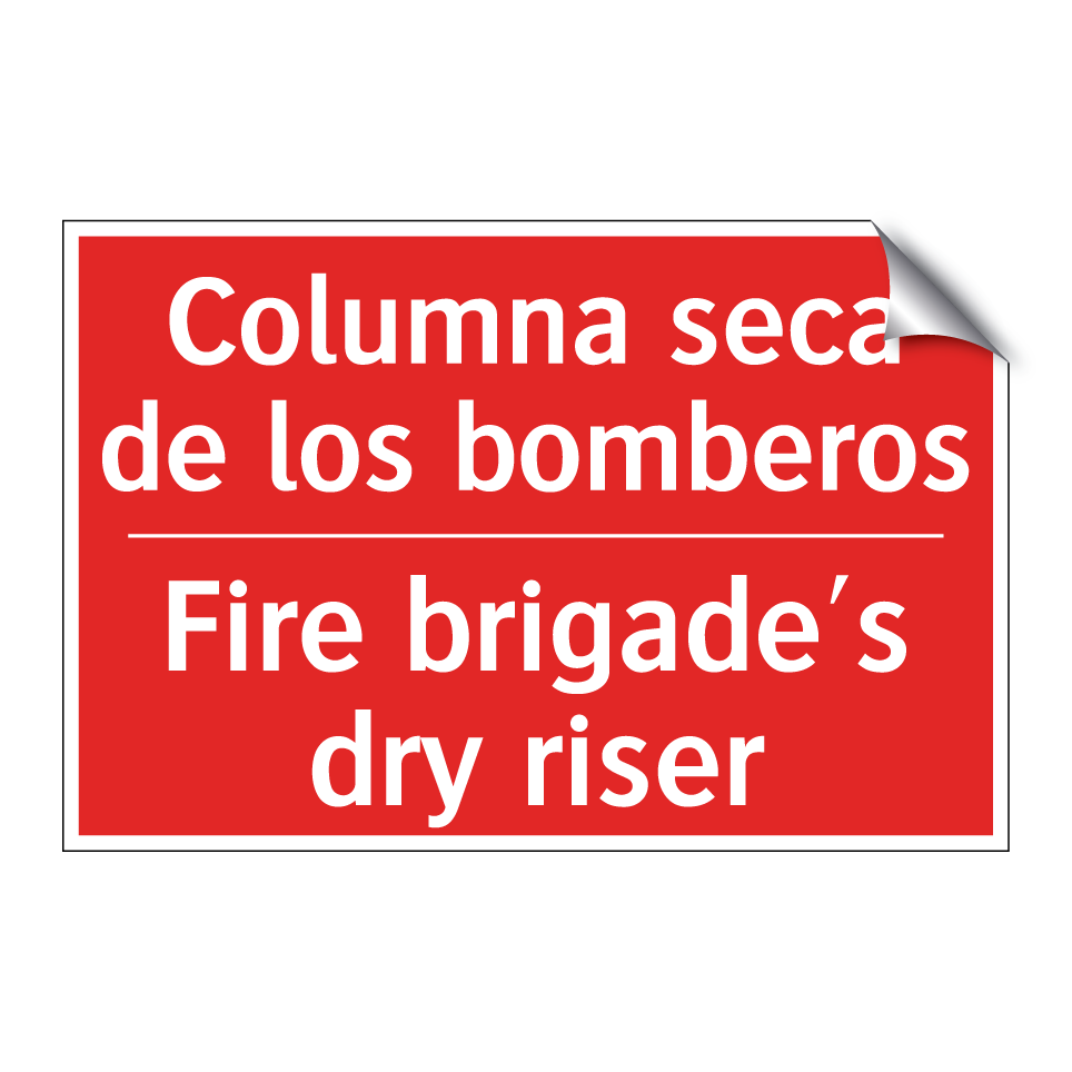 Columna seca de los bomberos - Fire brigade's dry riser