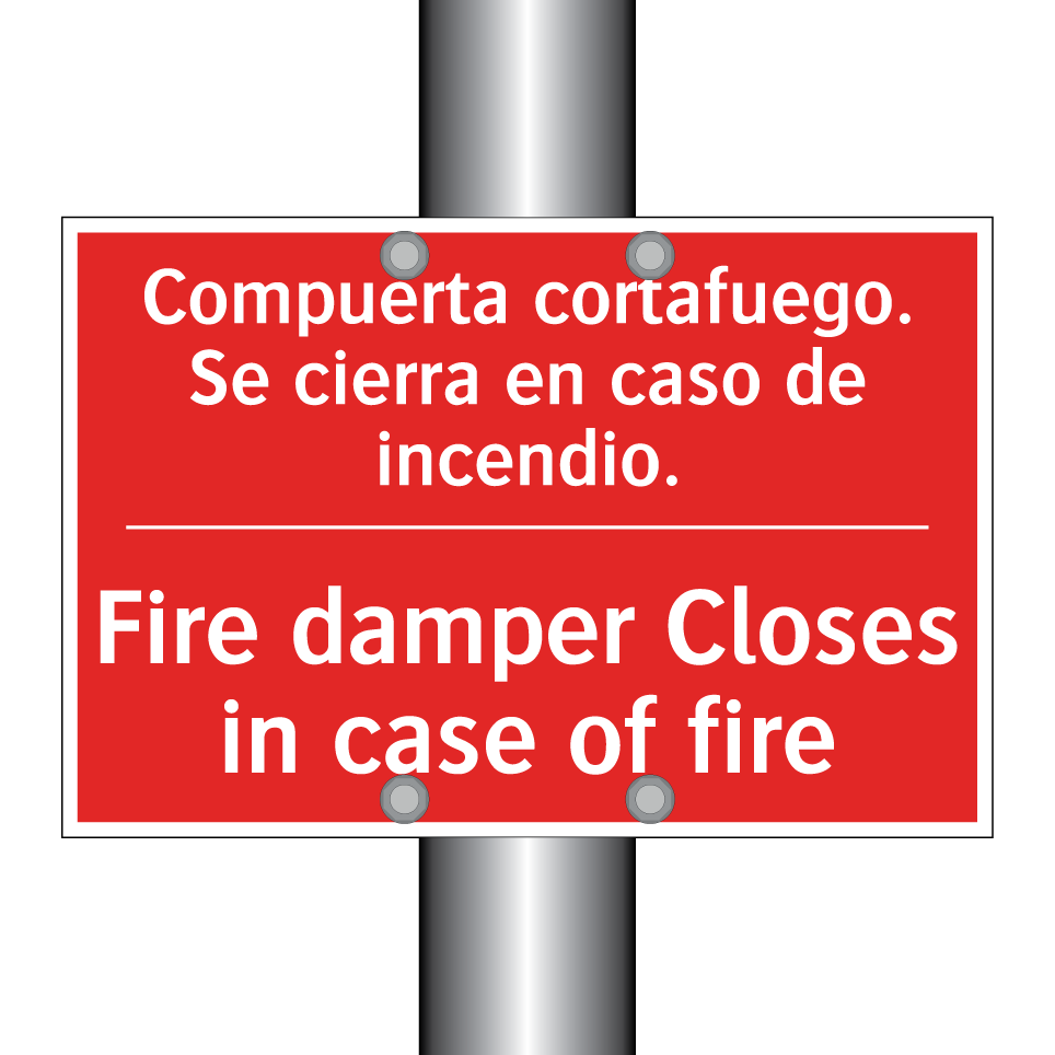 Compuerta cortafuego. Se /.../ - Fire damper Closes in case of /.../
