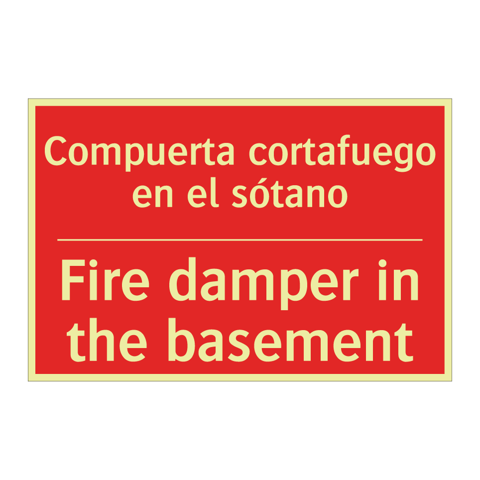 Compuerta cortafuego en el /.../ - Fire damper in the basement
