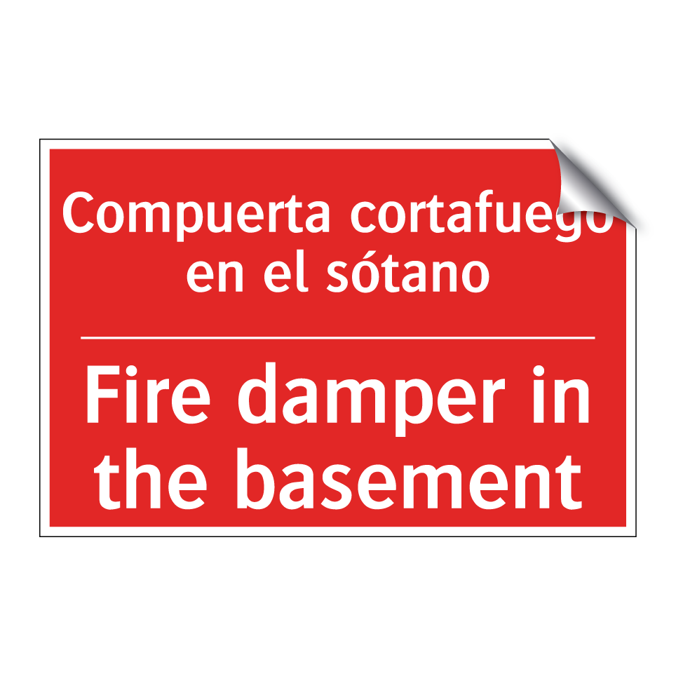 Compuerta cortafuego en el /.../ - Fire damper in the basement