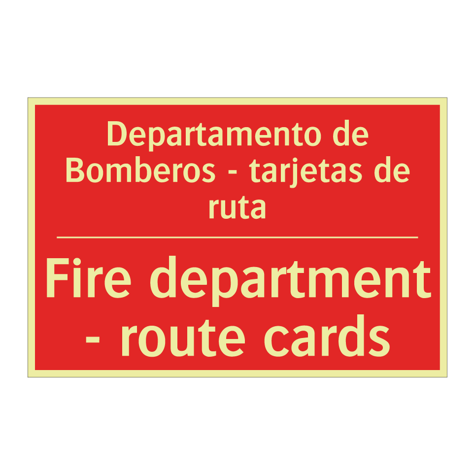 Departamento de Bomberos - /.../ - Fire department - route cards