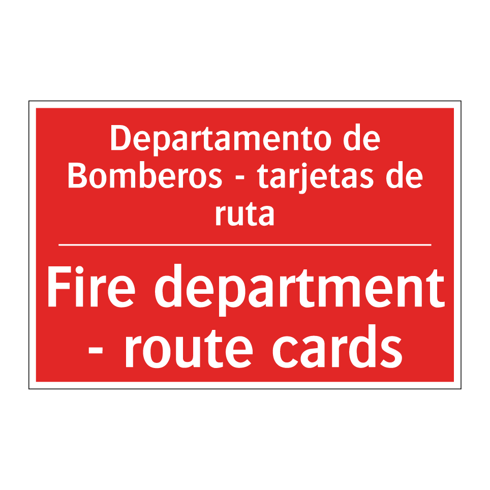 Departamento de Bomberos - /.../ - Fire department - route cards