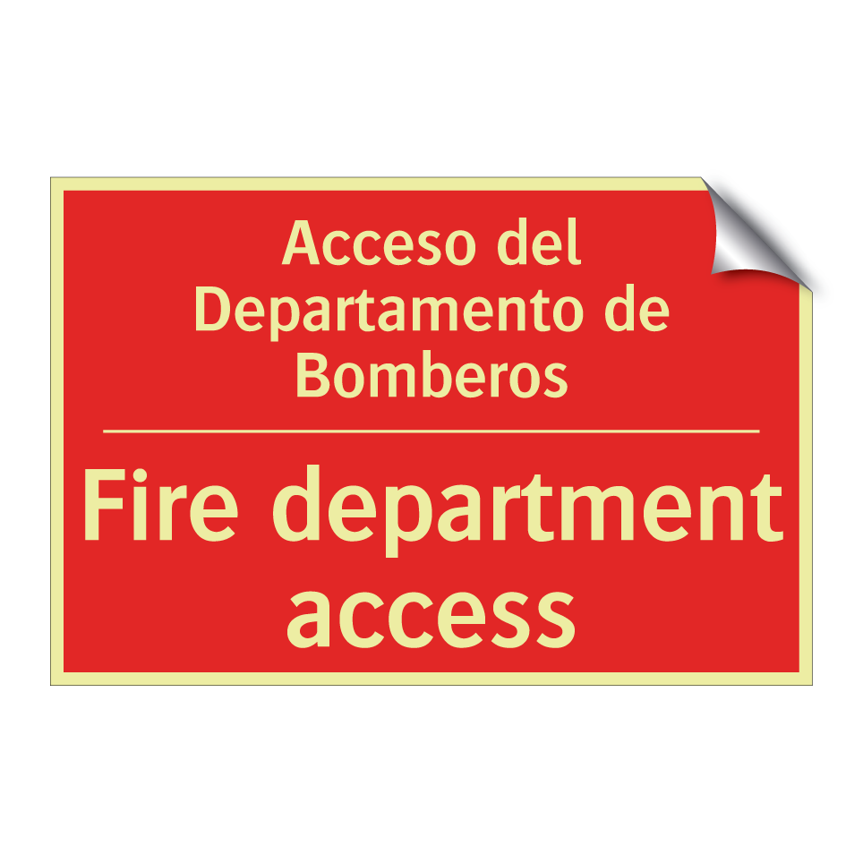 Acceso del Departamento de /.../ - Fire department access
