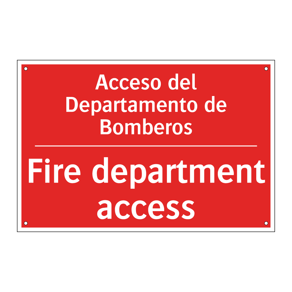 Acceso del Departamento de /.../ - Fire department access