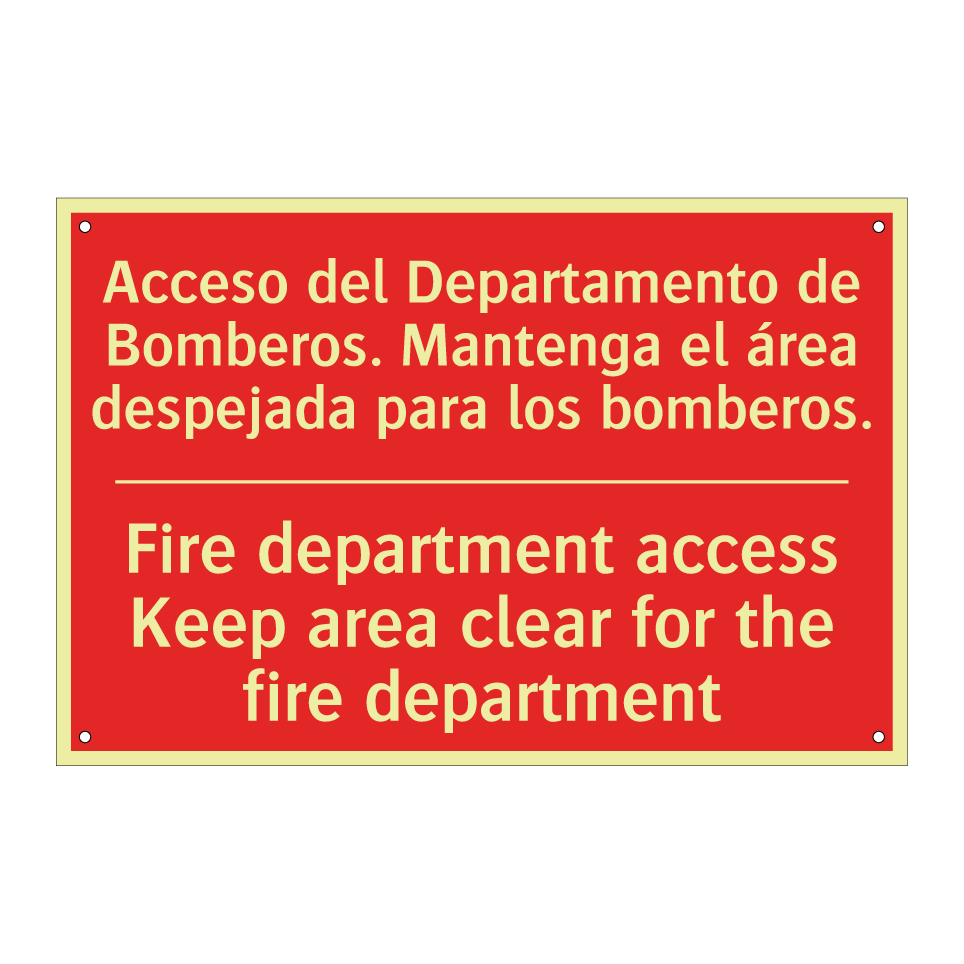 Acceso del Departamento de /.../ - Fire department access Keep /.../