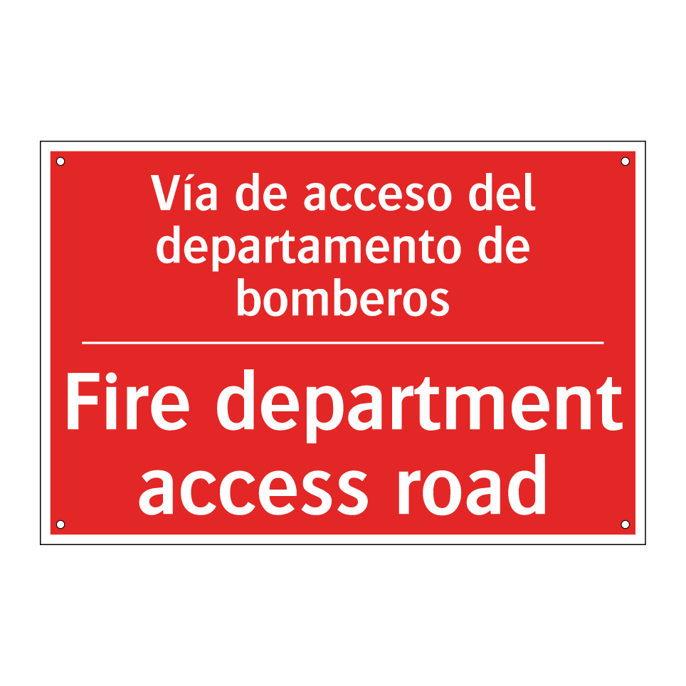 Vía de acceso del /.../ - Fire department access road