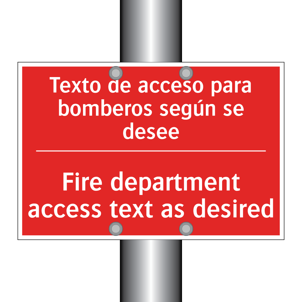 Texto de acceso para bomberos /.../ - Fire department access text /.../