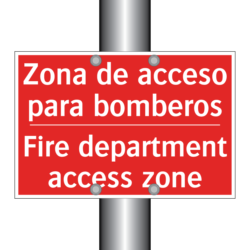 Zona de acceso para bomberos - Fire department access zone