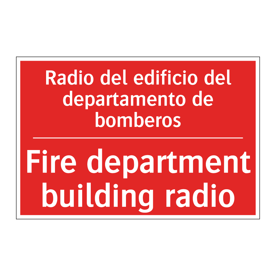 Radio del edificio del /.../ - Fire department building radio