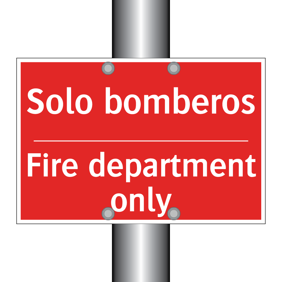 Solo bomberos - Fire department only