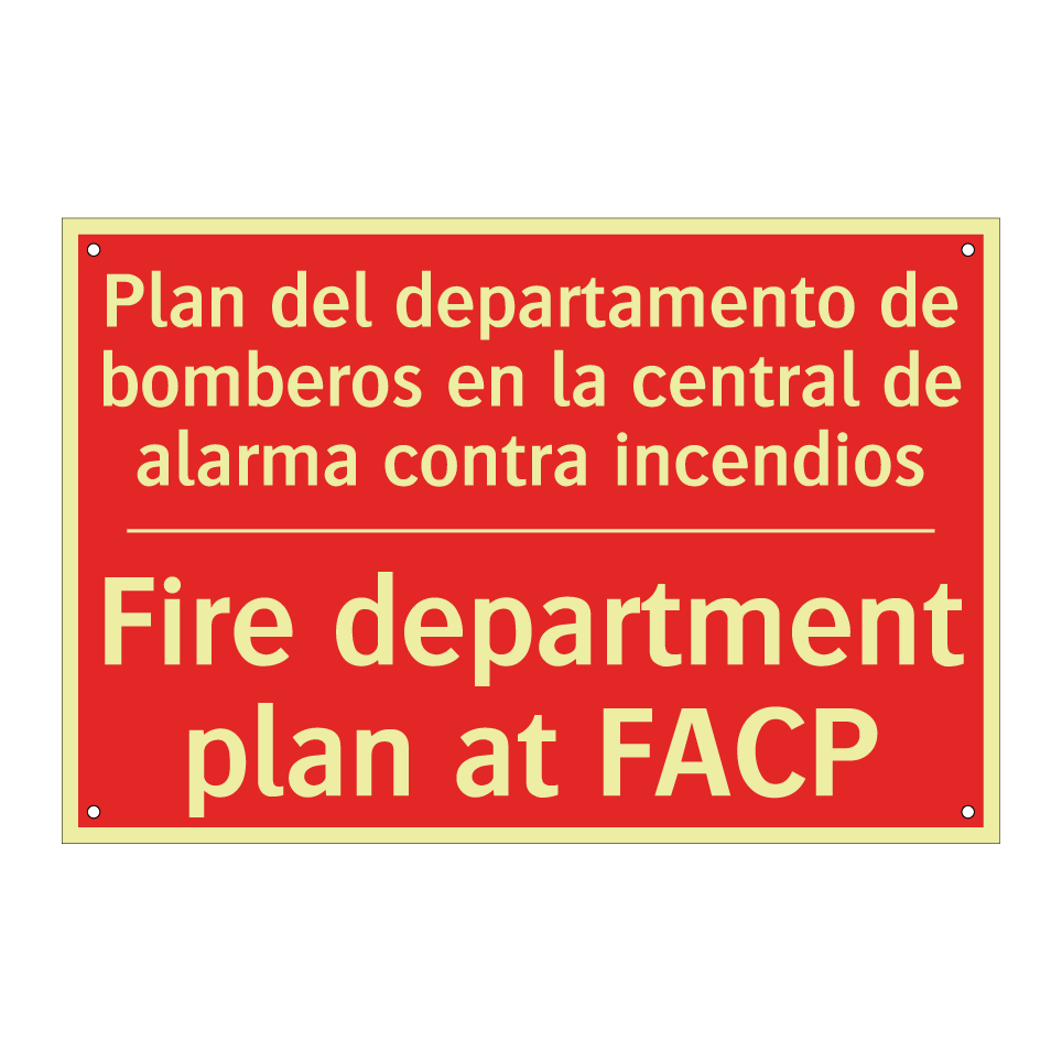 Plan del departamento de /.../ - Fire department plan at FACP
