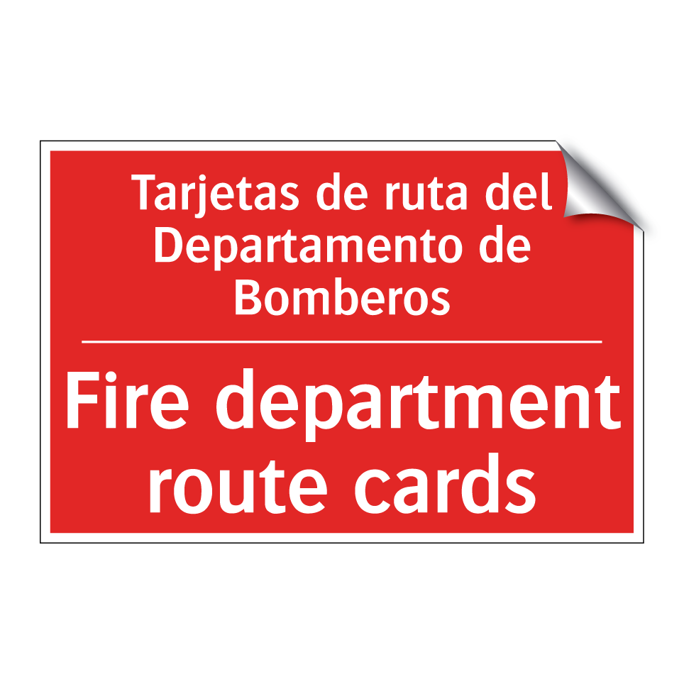 Tarjetas de ruta del /.../ - Fire department route cards