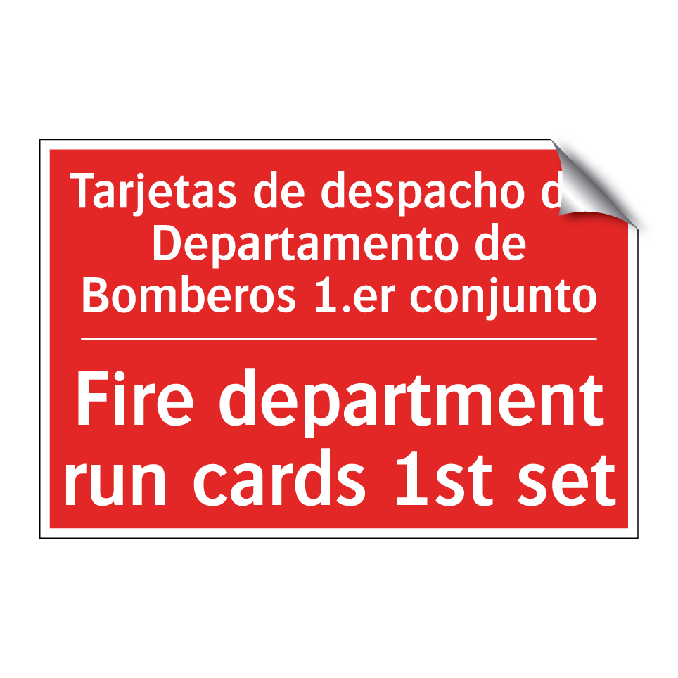 Tarjetas de despacho del /.../ - Fire department run cards 1st /.../