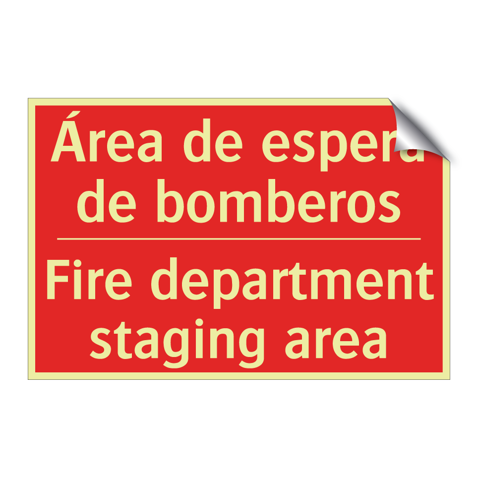 Área de espera de bomberos - Fire department staging area