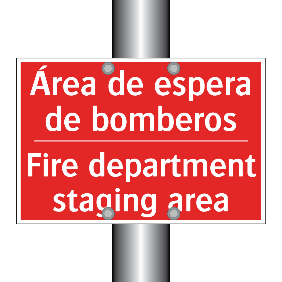 Área de espera de bomberos - Fire department staging area