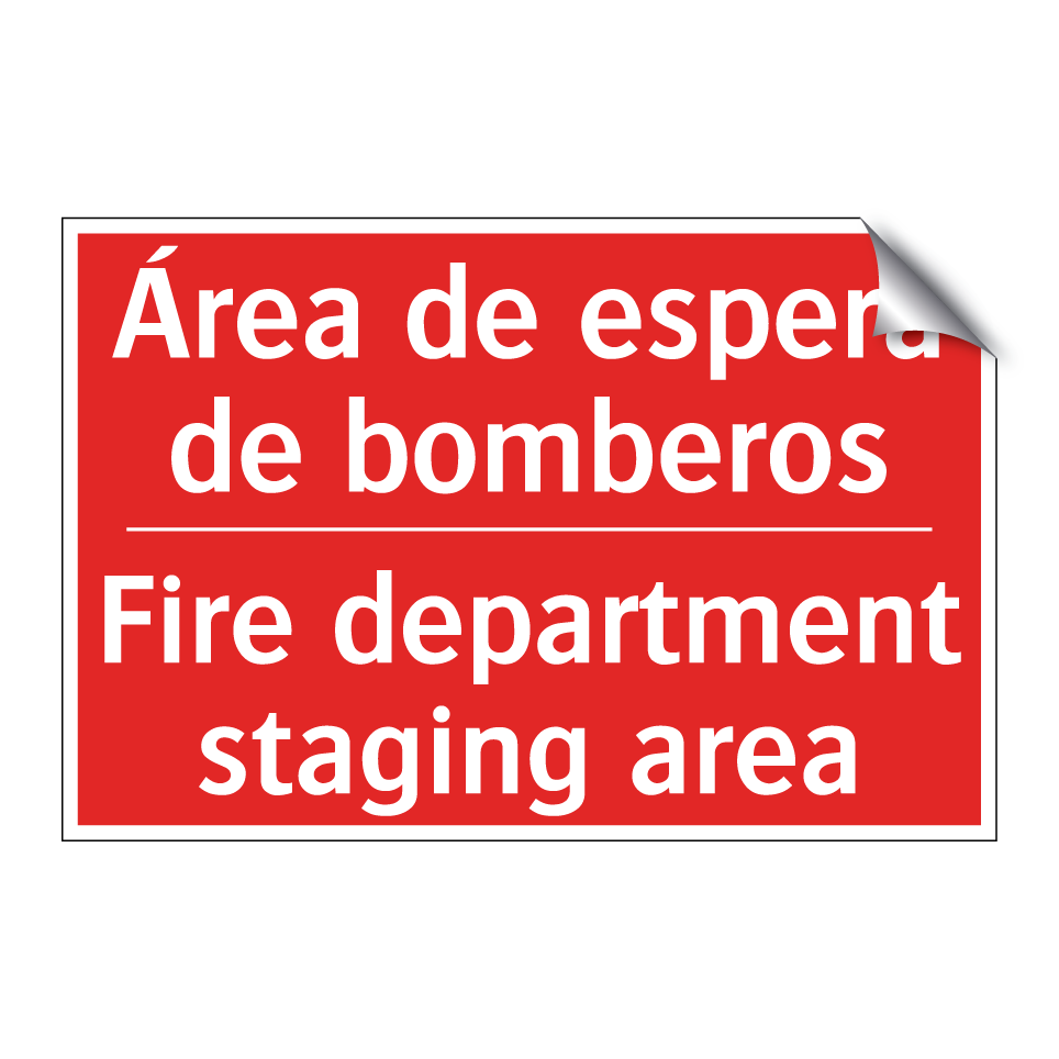 Área de espera de bomberos - Fire department staging area