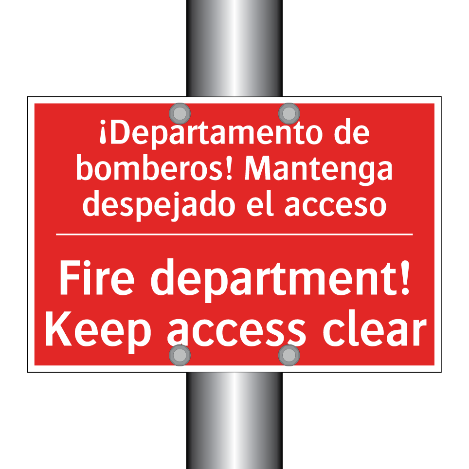 ¡Departamento de bomberos! /.../ - Fire department! Keep access /.../