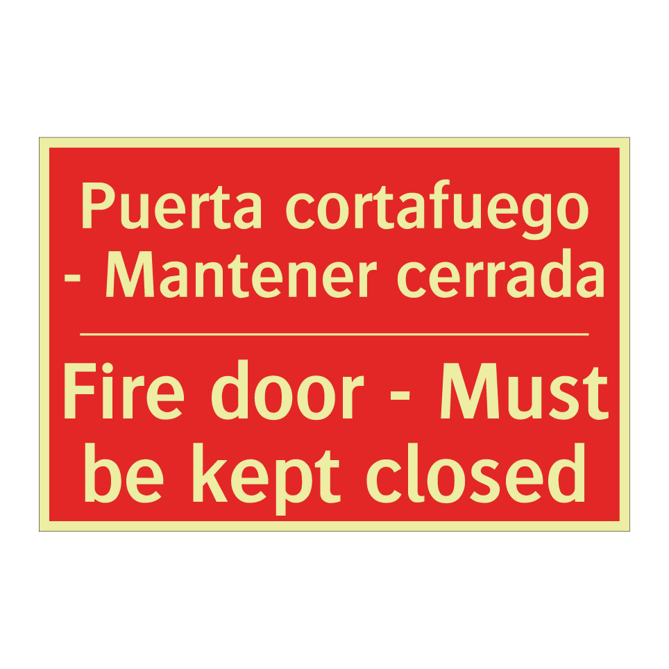 Puerta cortafuego - Mantener /.../ - Fire door - Must be kept /.../