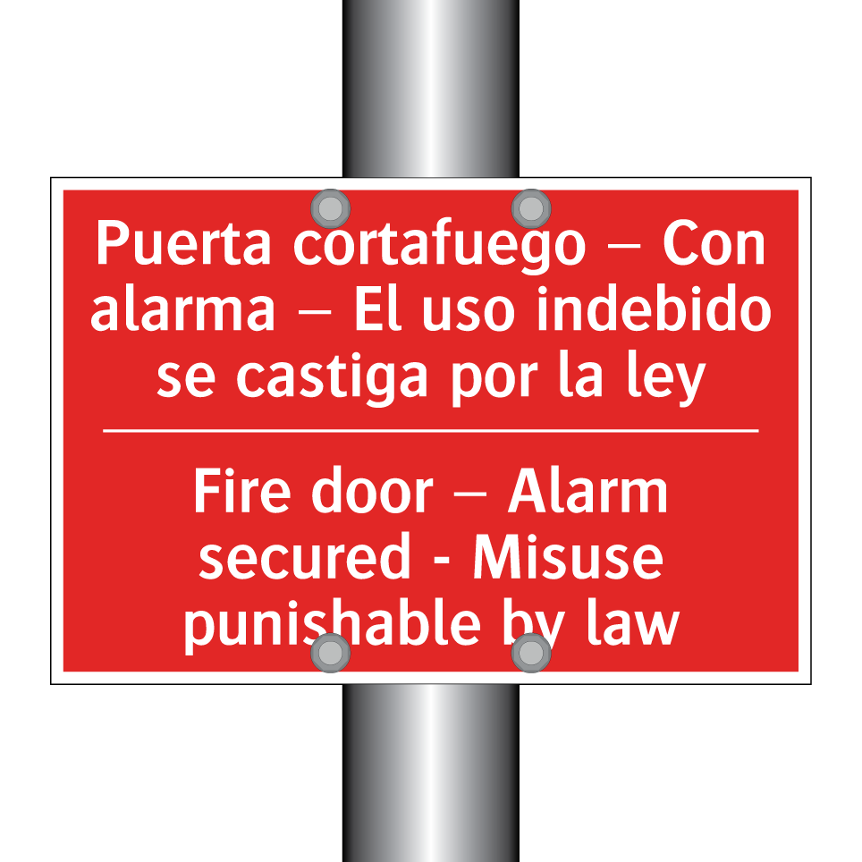 Puerta cortafuego – Con /.../ - Fire door – Alarm secured - /.../