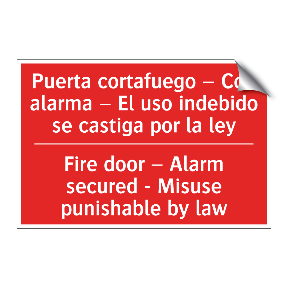 Puerta cortafuego – Con /.../ - Fire door – Alarm secured - /.../