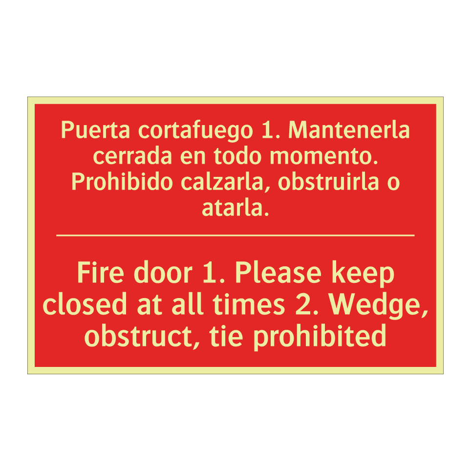 Puerta cortafuego 1. /.../ - Fire door 1. Please keep /.../