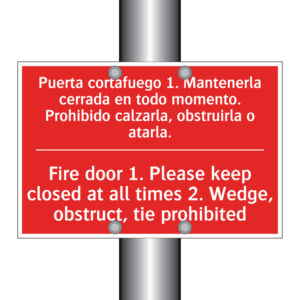 Puerta cortafuego 1. /.../ - Fire door 1. Please keep /.../
