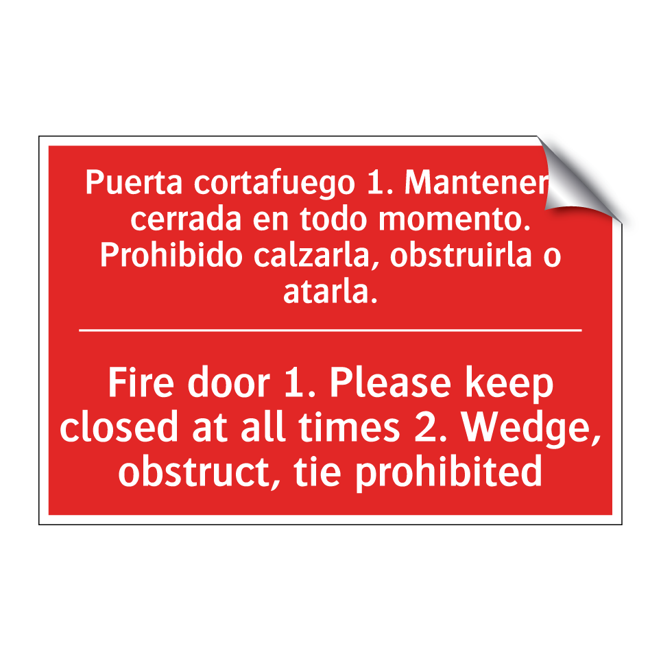 Puerta cortafuego 1. /.../ - Fire door 1. Please keep /.../