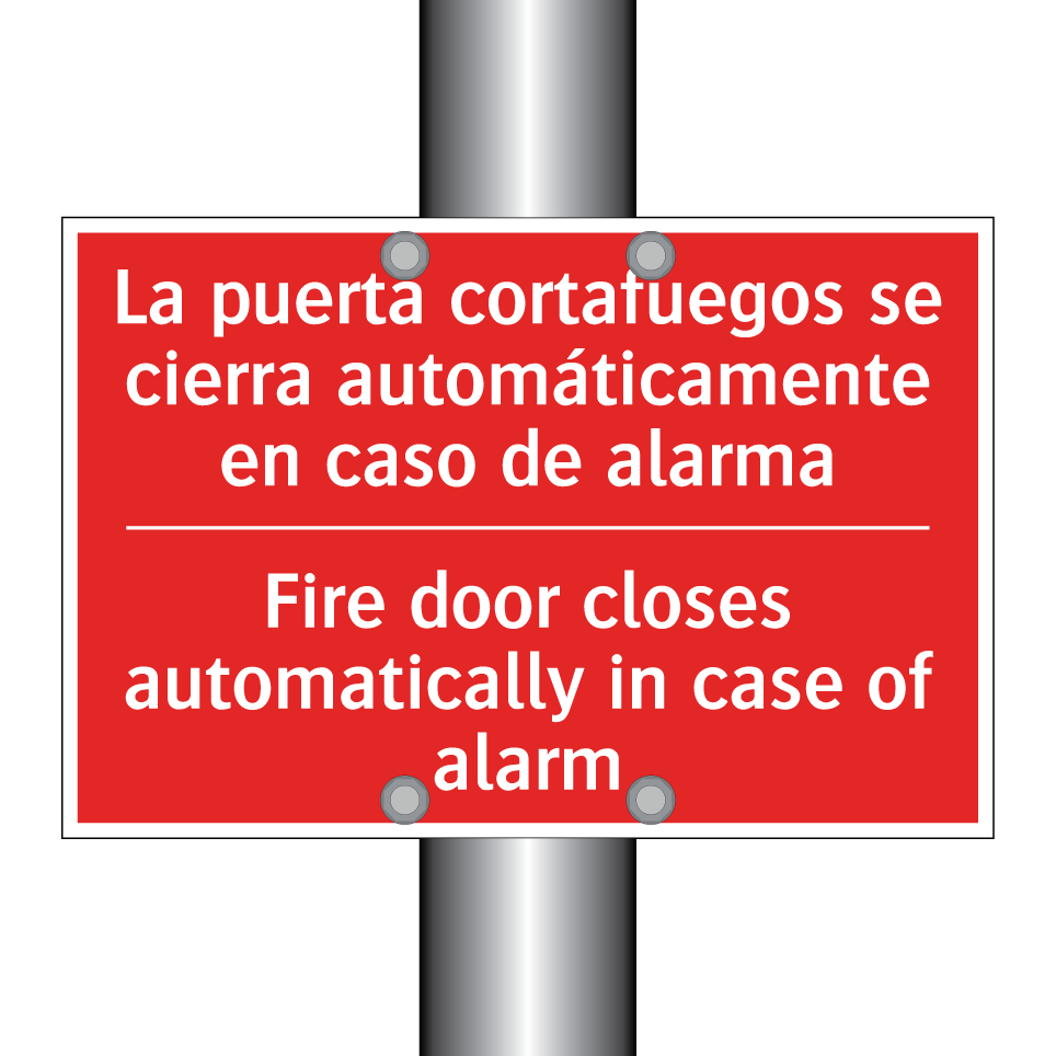 La puerta cortafuegos se /.../ - Fire door closes /.../