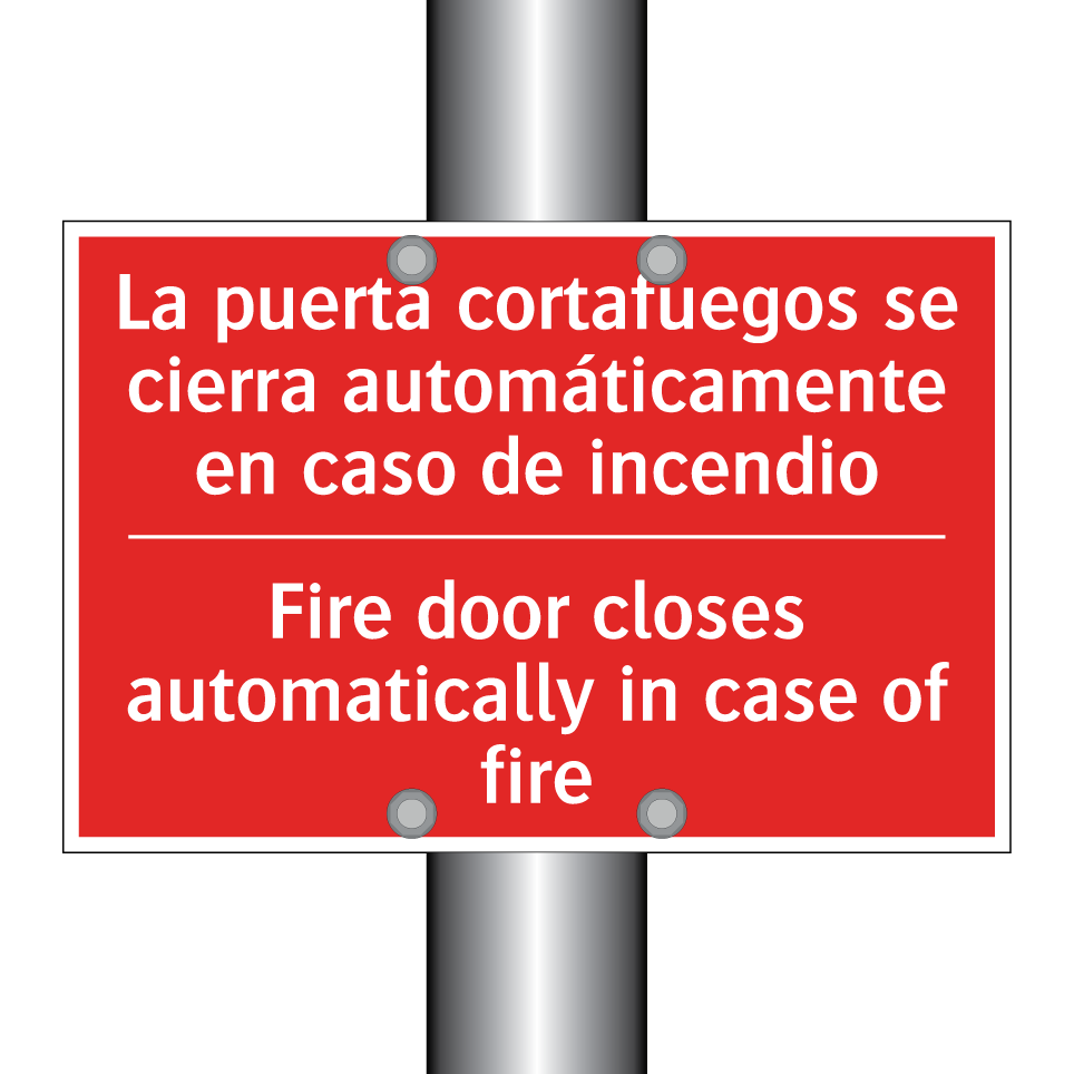 La puerta cortafuegos se /.../ - Fire door closes /.../