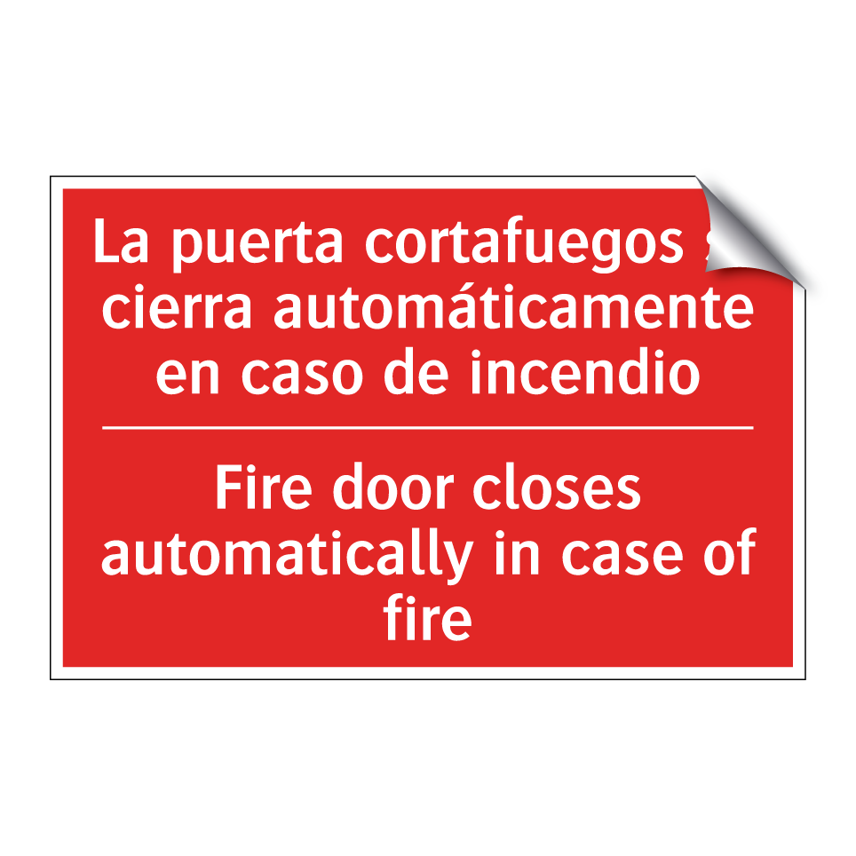 La puerta cortafuegos se /.../ - Fire door closes /.../