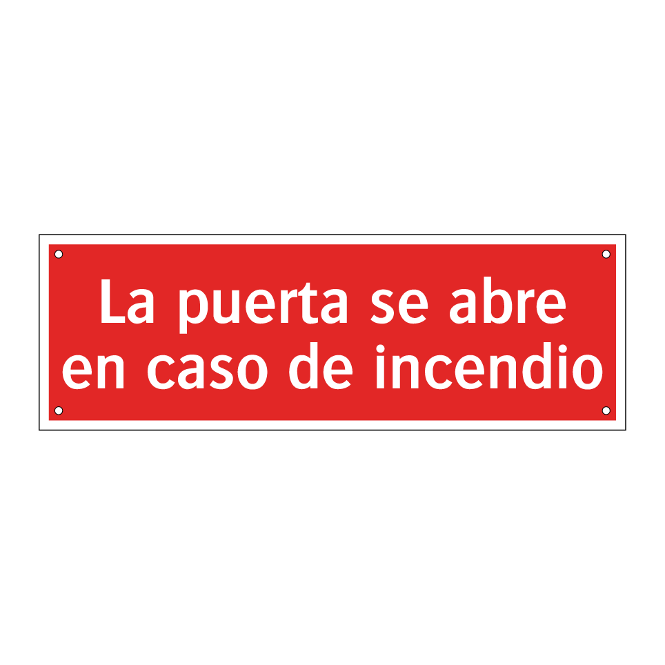 La puerta se abre en caso de incendio