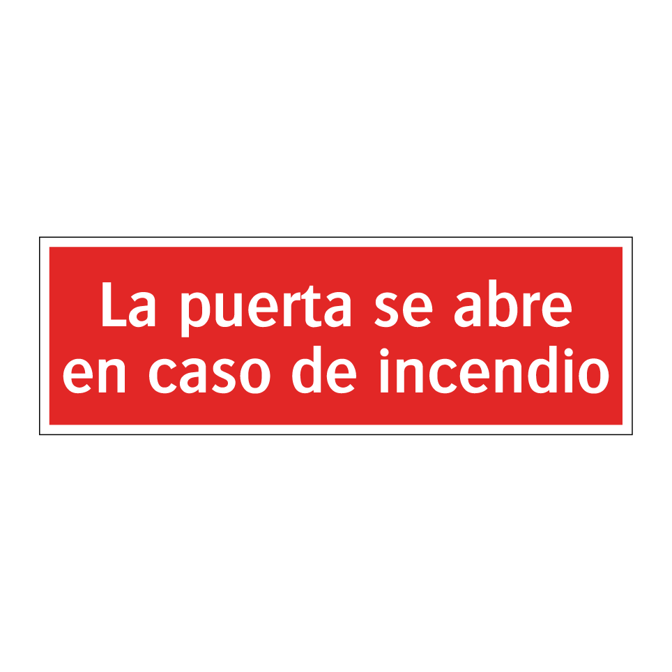 La puerta se abre en caso de incendio