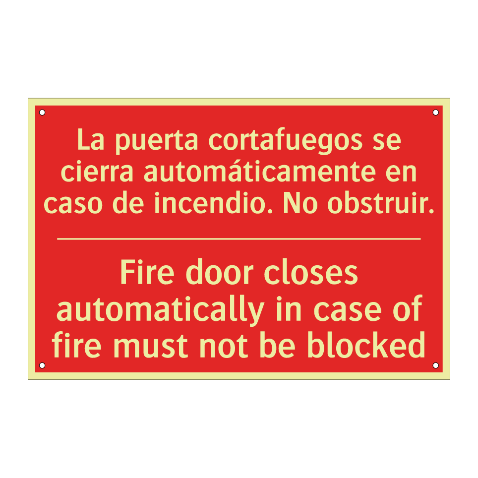 La puerta cortafuegos se /.../ - Fire door closes /.../