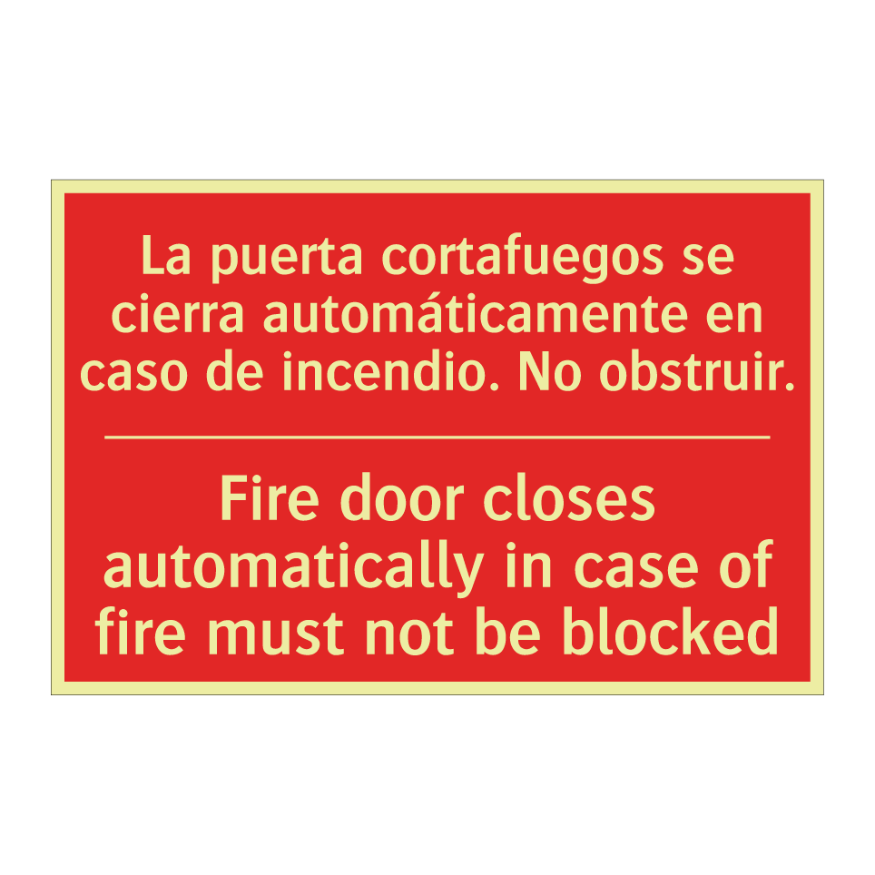 La puerta cortafuegos se /.../ - Fire door closes /.../