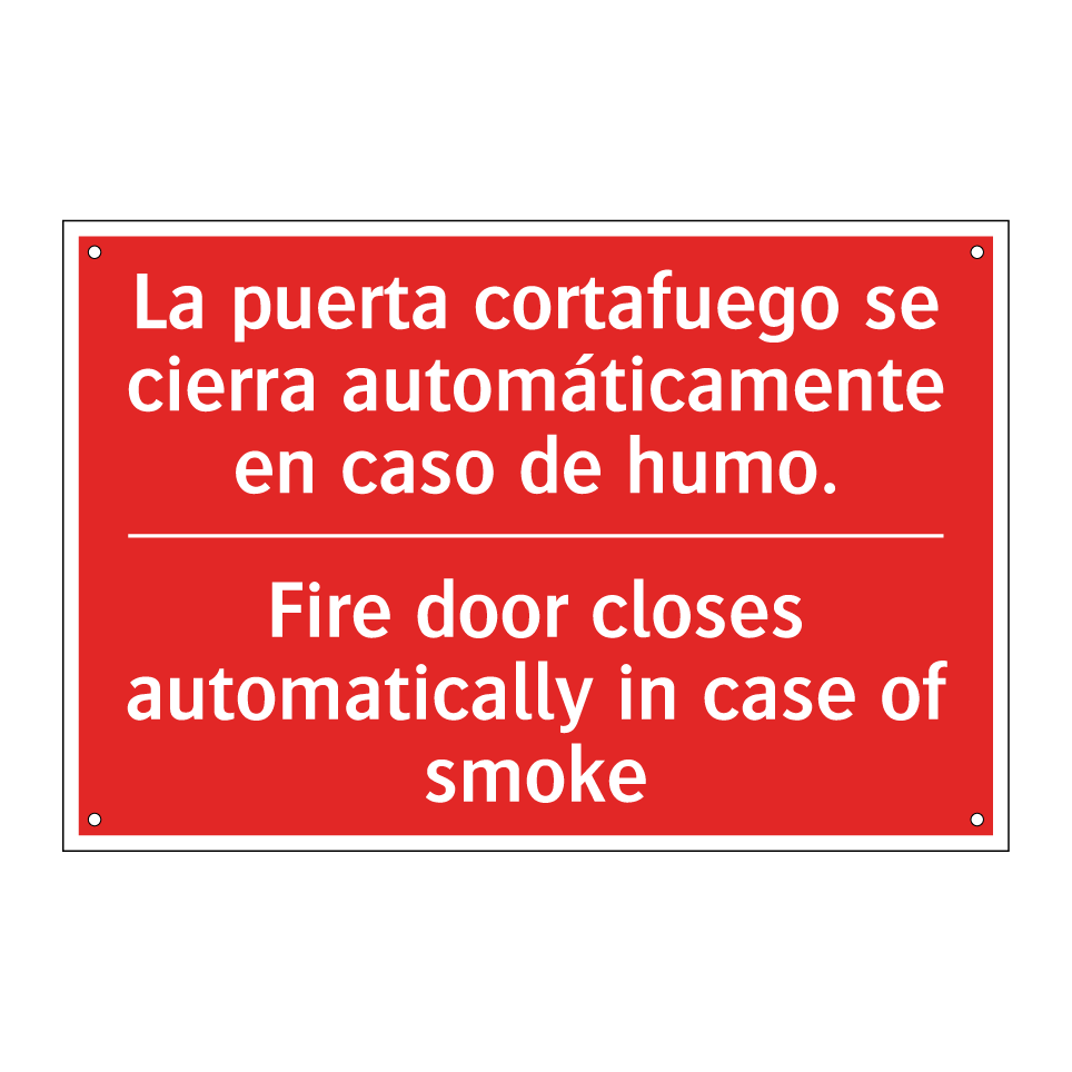 La puerta cortafuego se /.../ - Fire door closes /.../