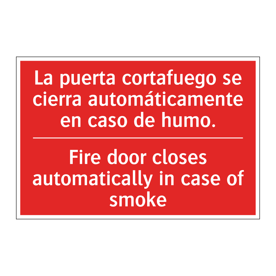 La puerta cortafuego se /.../ - Fire door closes /.../