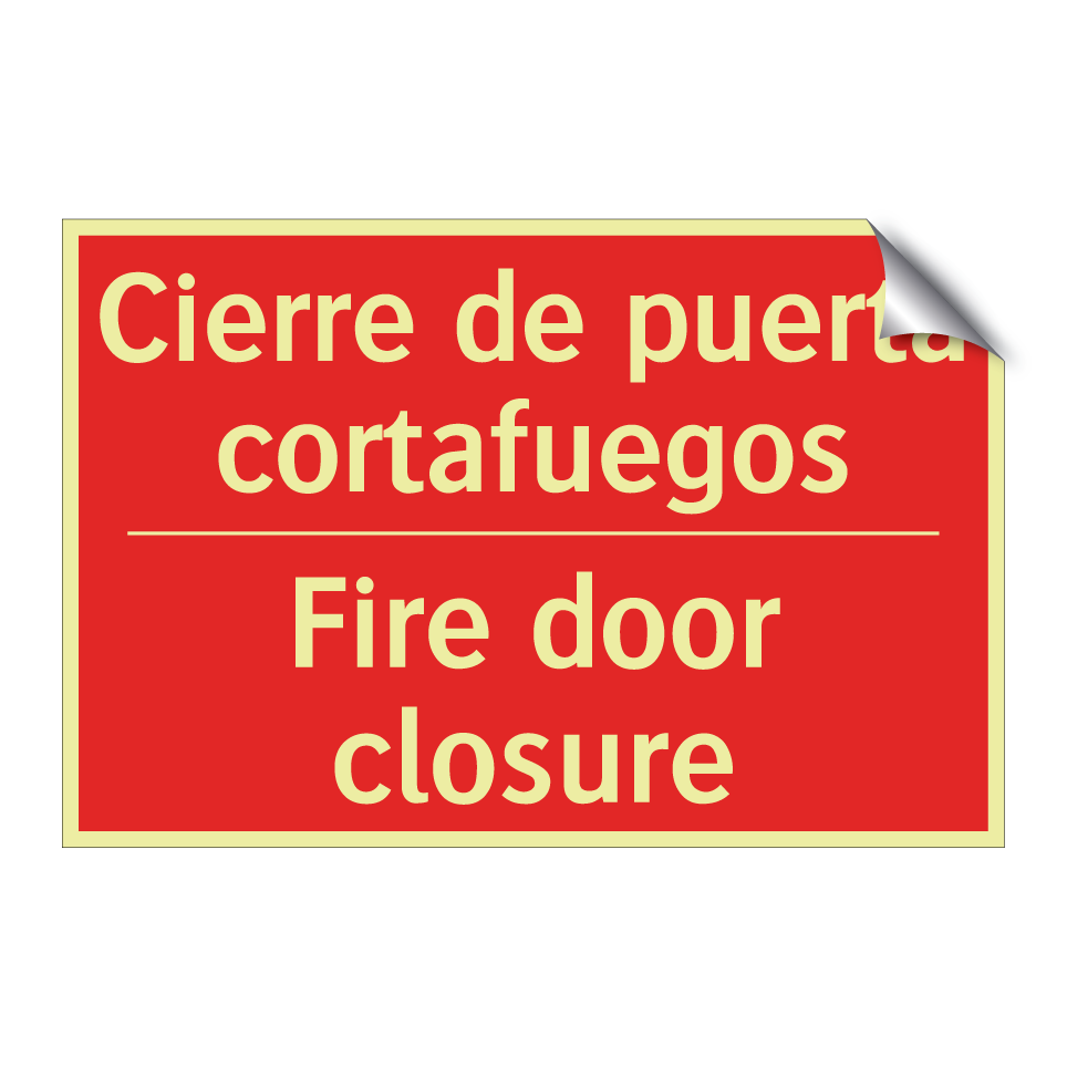 Cierre de puerta cortafuegos - Fire door closure