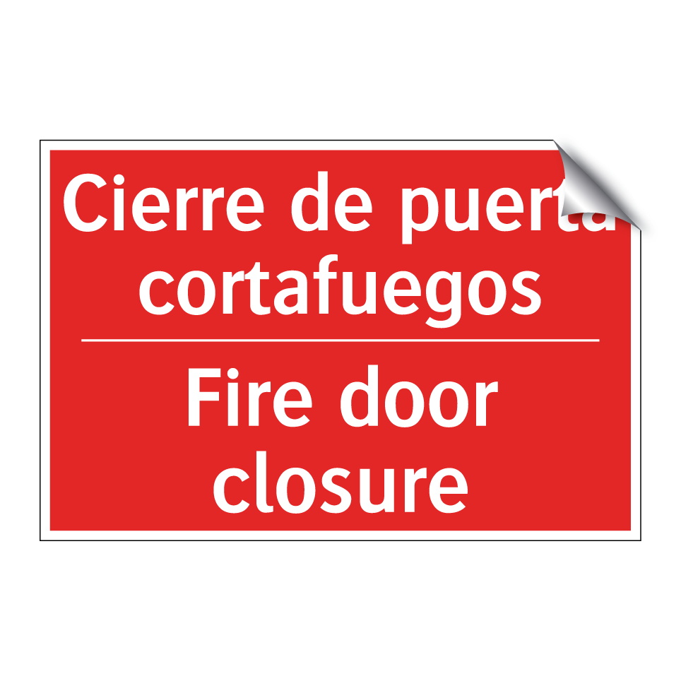 Cierre de puerta cortafuegos - Fire door closure